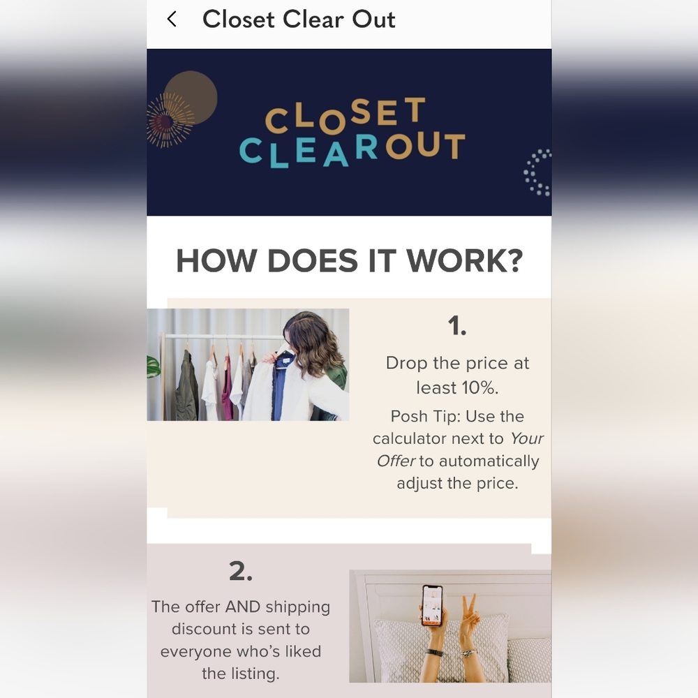 CLOSET CLEAROUT INFO